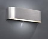 Trio 2701101-05 Wandleuchte 7.8 x 27 x 7.8 cm / inklusive Energiespraleuchtmittel 22 W / E27 / aluminium gebürstet / Abdeckglas weiß