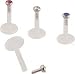 16g (16 Gauge) Monroe Lip Piercing Bioflex INTERNAL Snap in Jeweled Lip Labret - Available in Many C