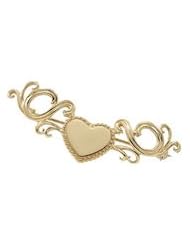 14K Yellow Gold 21.00X18.00 Mm Heart Brooch