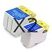 PCArena - 2 Pairs of Ink Cartridges for Epson Stylus C42 PLUS, C42S, C42, C42UX, C42SX, C44UX, C44, C44 PLUS, C46 Compatibles T036 T037