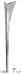 Designer Coffee Tables - 27-1/4" V-Shaped Aluminum Coffee Table Leg - Brushed Aluminum