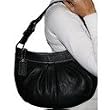 Authentic Coach Soho Medium Black Leather Pleated Hobo Bag - 13730