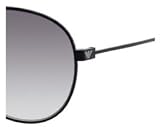 Emporio Armani Sunglasses 9624 / Frame: Shiny Black Lens: Gray Shaded