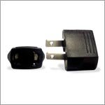 VP7 ADAPTER PLUG - CONVERTS EUROPEAN/GERMAN/ASIAN 2 PIN PLUGS TO NORTH AND SOUTH AMERICAN PLUG.
