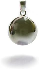 Mexican Bola Pregnancy Belly Chime (Silver Ball, Organza Ribbon)