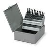 Westward 4UM93 Jobber Drill Set, 60 PC, Wire, HSS, 118 Deg
