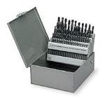 Westward 4UM93 Jobber Drill Set, 60 PC, Wire, HSS, 118 Deg