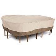 Classic Accessories 70922 Patio Table Chair Rectagular Cover - Tan Trim-Medium