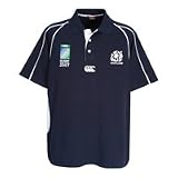 Scotland RWC Cut & Sew Rugby Polo Shirt - Navy/White - XXL 49/124cm Chest