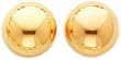 14K Yellow Gold Button Stud Earrings Jewelry New