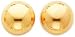 14K Yellow Gold Button Stud Earrings Jewelry New