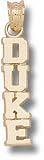 Duke Blue Devils Solid 10K Gold Vertical ''DUKE'' Pendant