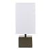 Devo Square Table Lamp Base: Olive, Shade: Natural Linen