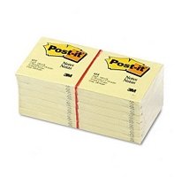 Post-it Original Notes, 3 x 3 Inches, Canary Yellow, 100-Sheet Pads (12 Pads per Pack)