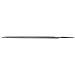 Nicholson Triangular Extra Slim Taper Hand File With Red Handle, Single Cut, American Pattern, 6" Length (Pack of 1)
