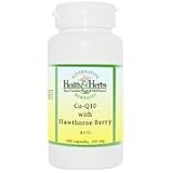 COQ-10 w/Hawthorn Berry 100 mg – One of the most valuable herbs for the heart, circulation, and insomnia, 180 capsules.,