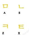 Korean Keyboard Stickers Transparent Background Yellow Letters for Any Laptop Computer Pc Desktop Notebook