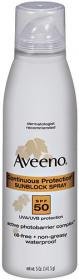 Best Price Aveeno Continuous Protection Sunblock Spray SPF 50 - 5.0 0z.