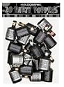 Black and Silver Holographic Party Poppers - Pack of 20