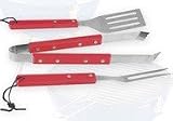3-tlg. Grillbesteck-Set Mini BBQ Tool Set in Rot