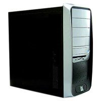 AOpen Computer QF50C Schwarz RoHS PC Gehäuse MidiTower 4 x 5.25 Schwarz/Silber