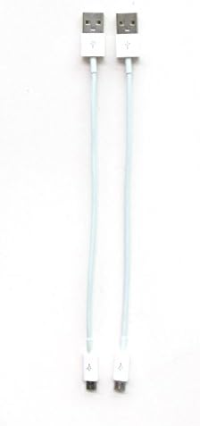 Twin Pack - 8 Inches Short Micro USB to USB Cable for Android Phones (8" White)