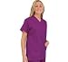 Medical Scrubs and Uniforms | Dental Uniforms | Cotton Nursing Uniforms | Nursing Uniform Sizes | Plus-Size Nursing Uniforms | Women's Nursing Uniforms - White Swan V-neck Scrub Top; Color = Purple; Size 4XL