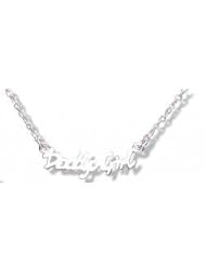 Jo For Girls Sterling Silver Daddys Girl Pendant on Extender Chain
