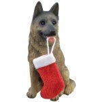 Sandicast German Shepherd with Stocking Holiday Ornament