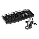 Wireless Keyboard and Optical Mouse Combo, 6ft Range, USB, Black/Silver