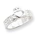Sterling Silver Claddagh Ring - Size 8