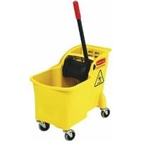 Rubbermaid Comm. FG738000YEL Tandem Bucket And Wringer