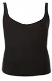 Black V-Neck Tankini Top by Caribbean Sand - Plus Size Swimsuit Plus Size Swimsuit