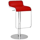 Zuo Equino Red Adjustable Height Barstool
