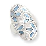 Sterling Silver Mother of Pearl Ring - Size 8