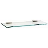Alno A7550-18-SN - Arch Series 18 Inch Glass Shelf With Brackets - Satin Nickel Finish