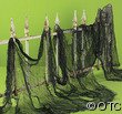 DELUXE HALLOWEEN BLACK CREEPY CLOTH - 4 Yds x 30" - **FACTORY SEALED**