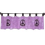 Purple Groovy Peace Sign Tie Dye Window Valance by JoJo Designs