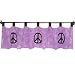 Purple Groovy Peace Sign Tie Dye Window Valance by JoJo Designs