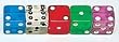CLEAR dice Assorted colors 100 per pack