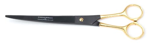 Groomaster Black & Gold Designer Grooming Shears for Pets,  8.5″ Curved
