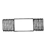 Chrome Plated Pipe Nipple, 3/8 x 1 1/2