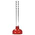 Designer Sink Plunger 4" Cup 10" Handle, Red