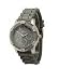 Women's Grey Chronograph Silicone Rubber Jelly with CZ Crystal Rhinestones Face Bling Bezel
