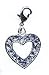 breast_cancer27breast cancer - Charm Clip P33 Crystal Heart Lt Sapphire Blue