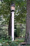 White PVC Lamp Post LP-1 [CAPITOL CITY LUMBER]