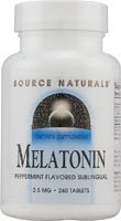 Source Naturals - Melatonin Peppermint Sublingual, 2.5 mg, 240 tablets