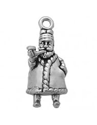 Sterling Silver 3D Old King Cole Charm With Pipe