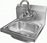 Stainless Steel Wall Mount Hand Sink 15-3/4 X 15