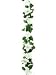 Club Pack of 12 Artificial White Gardenia, Lily & Ivy Silk Flower Garlands 6'